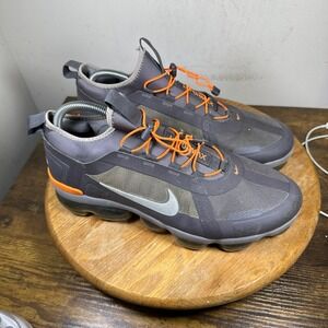 Nike Air VaporMax 2019 Utility Thunder Grey Orange BV6351-006 Mens Size 10